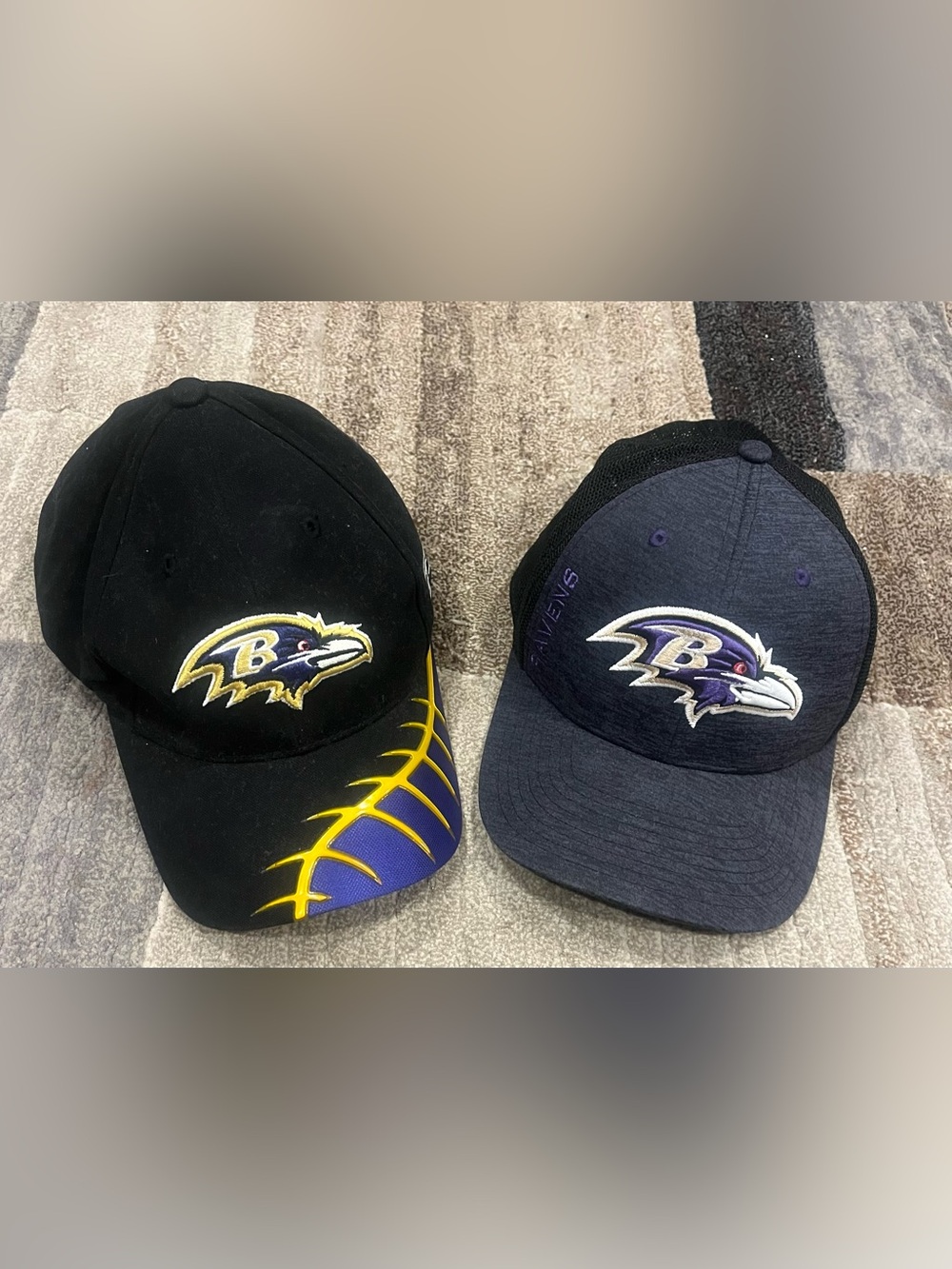 🐦‍⬛ 2 Baltimore Ravens NFL Hats 🐦‍⬛